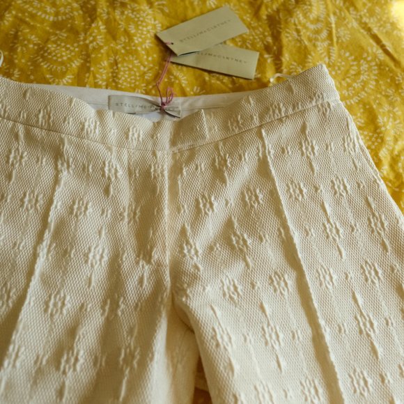 NWT Stella McCartney Designer White Cuffed Pants/Trousers - Picture 3 of 10